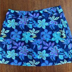 Floral Blue Skort